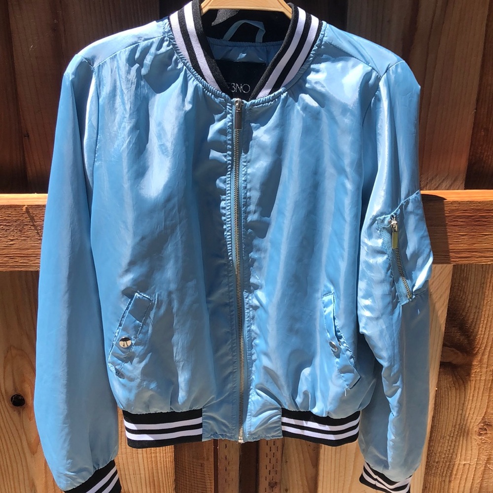 Light Weight Bomber Jacket Sky Blue